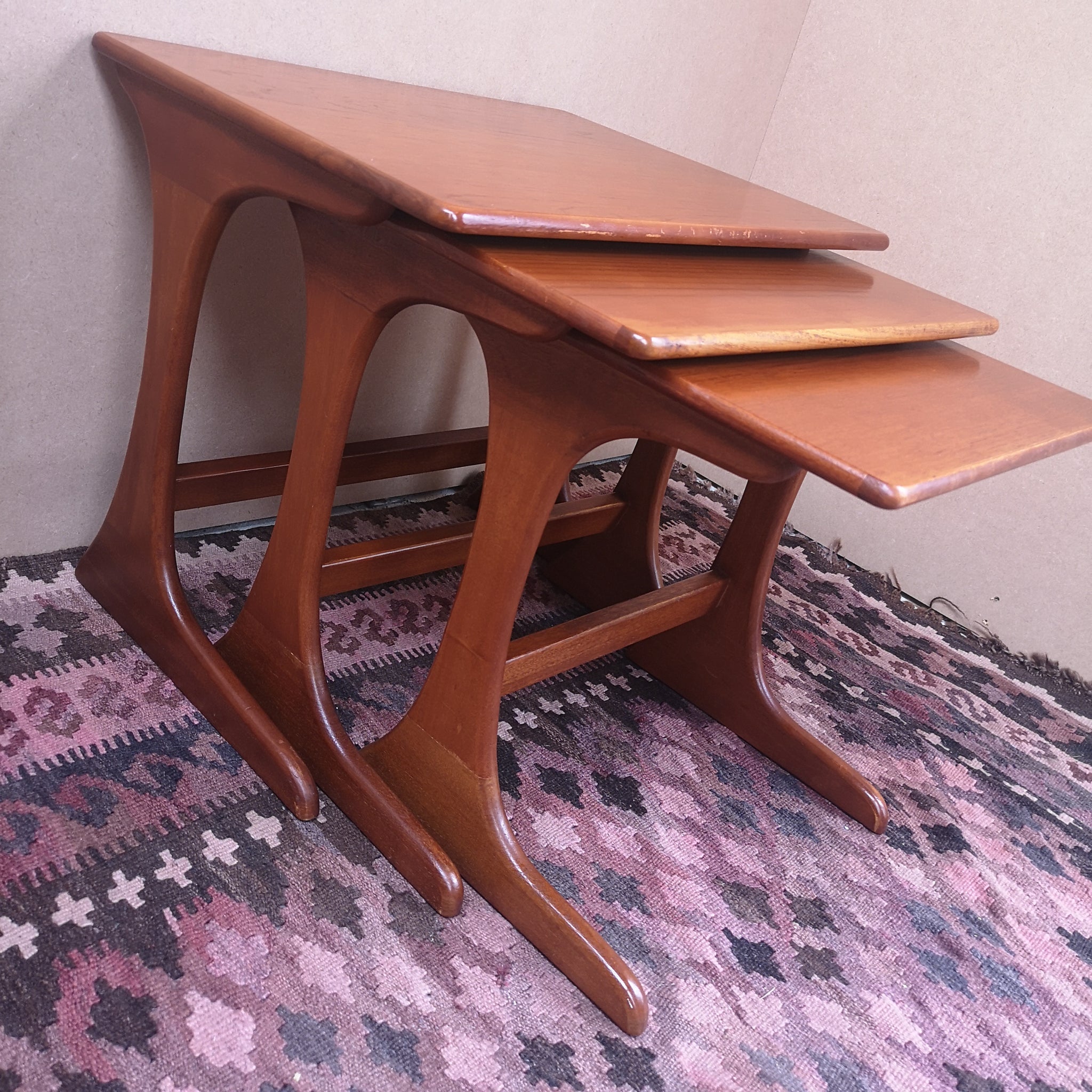 Teak Nest of Tables in the style of Gplan