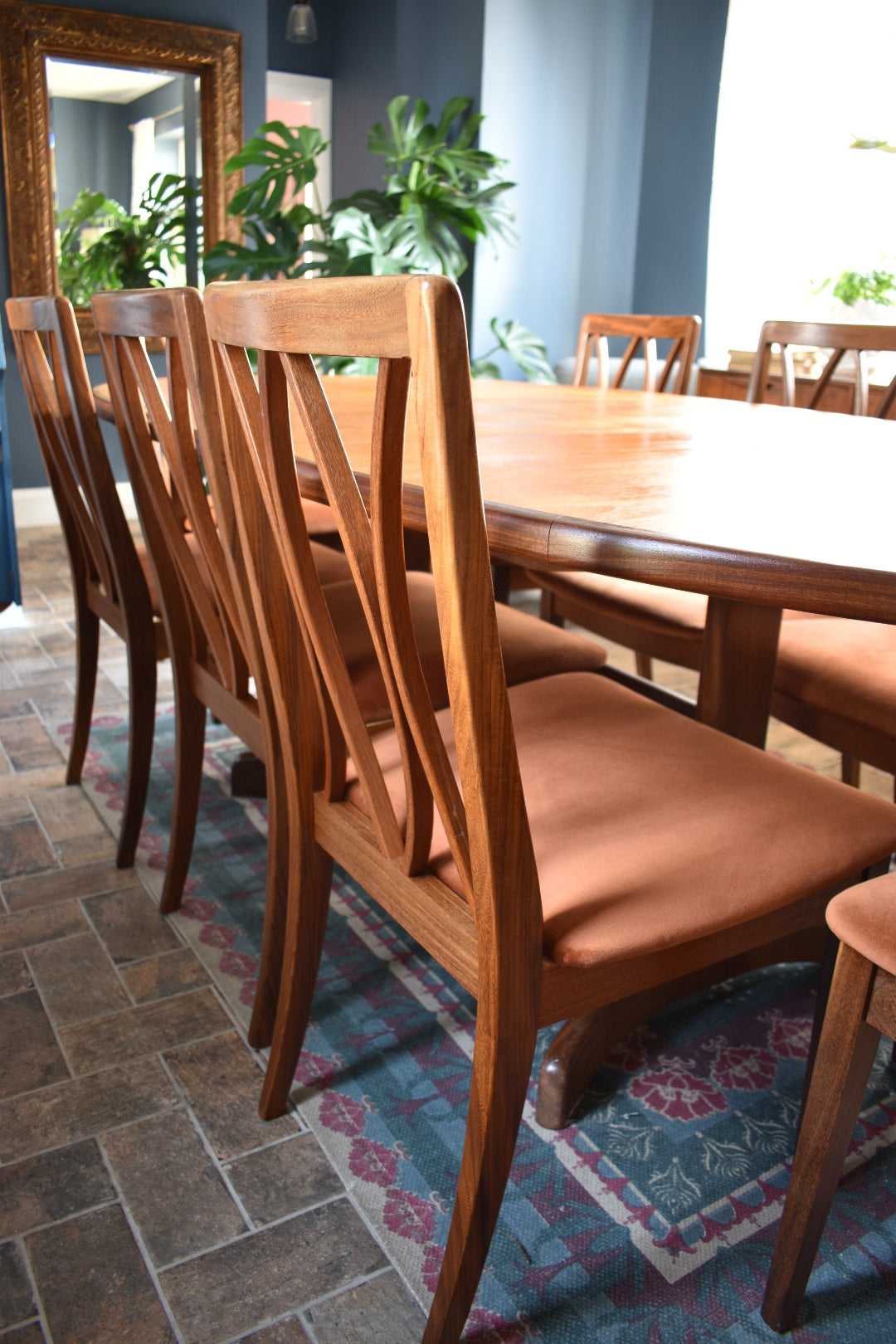 G Plan Dining Table and 8 Chairs